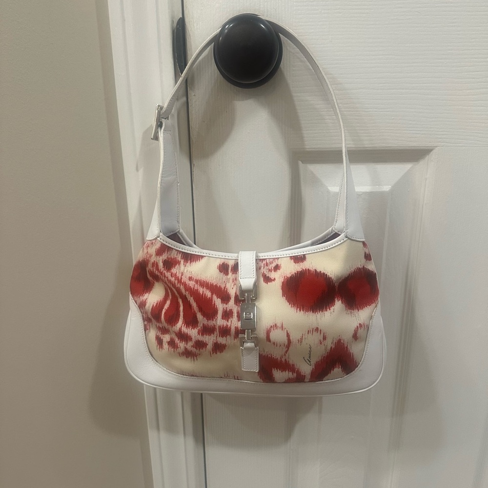 ✨💎RARE FIND💎✨ GUCCI Small Jackie 1961 Printed Canvas Handbag w/ COA - Picture 8 of 13